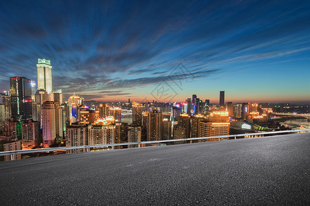 城市夜景汽车重庆城市道路背景