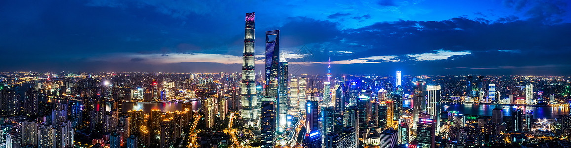 上海现代都市城市夜景图片
