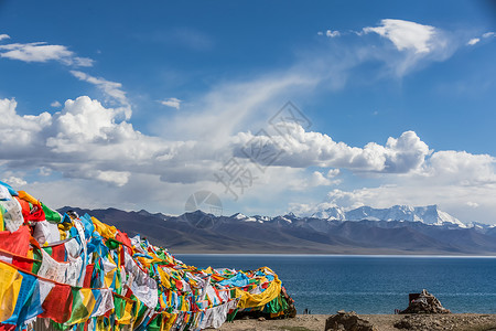 青藏高原纳木措圣湖背景图片