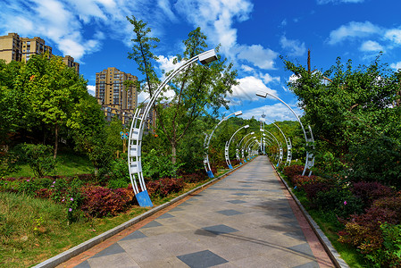 瓮安县城市公园绿道背景