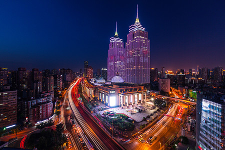 上海环球港动感夜景高清图片