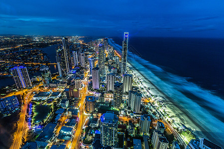 澳大利亚夜景澳大利亚皇家海岸梦幻夜景背景