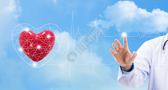 心电图检测医疗科技设计图片