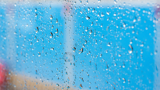 雨天窗外车窗上的水珠背景