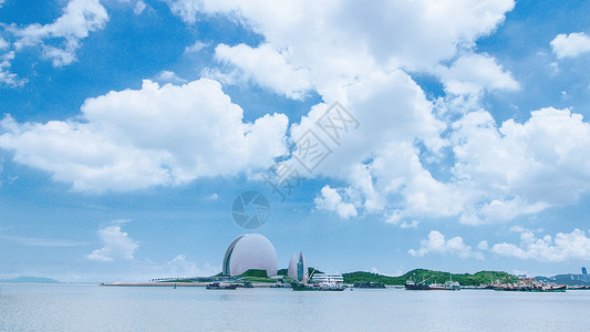 珠海机场珠海大剧院（珠海大贝壳）背景