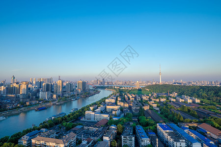 武汉城市风景汉江流域风光高清图片