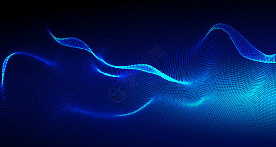 水波线科技蓝色背景设计图片