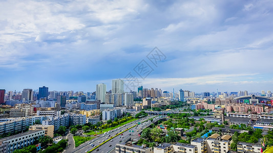 道路景观绿化乌鲁木齐城市景观背景