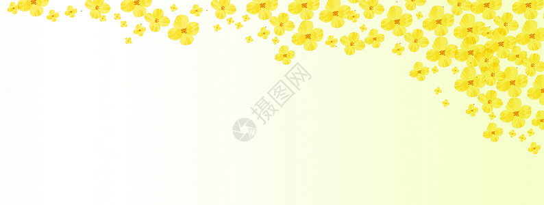 黄色运动风海报花卉背景背景