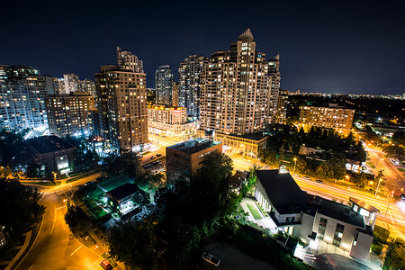 加拿大夜景加拿大广场高清图片