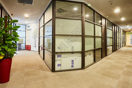 办公空间效果图办公空间长廊背景