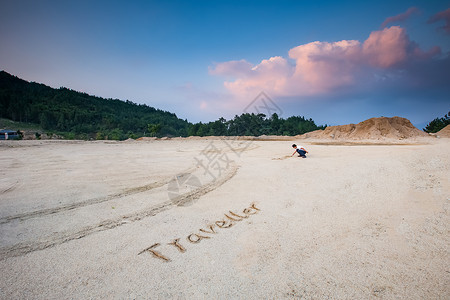 汽车沙滩沙滩汽车背景图背景