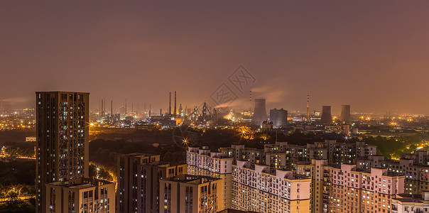 电梯住宅城市建筑夜景美图背景