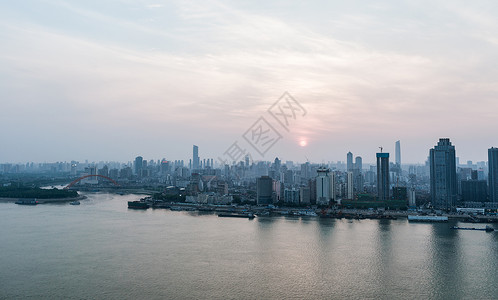 长江高楼武汉城市风光背景图片