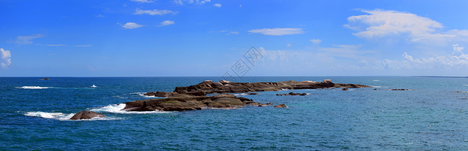 傍晚的海海南海边背景