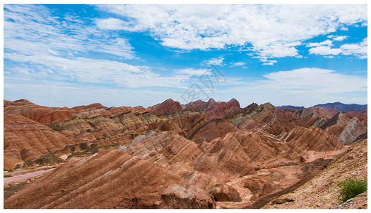 七彩张掖壮美的张掖七彩丹霞地貌背景