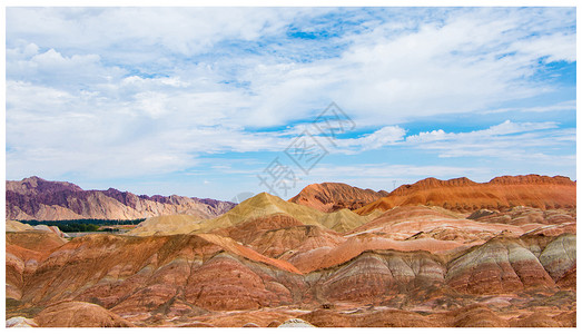 地貌壮美壮美的张掖七彩丹霞地貌背景