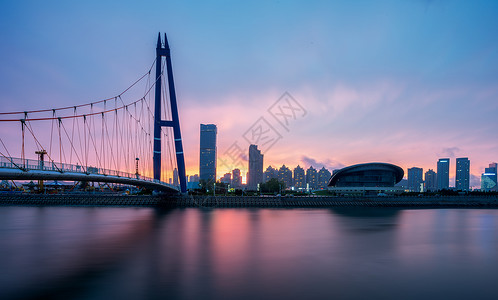 博物馆夜景城市风光大连星海广场背景