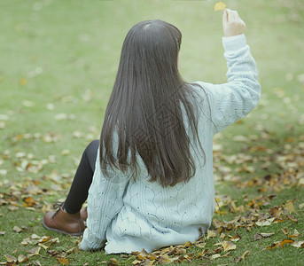 小清新女孩背影高清图片