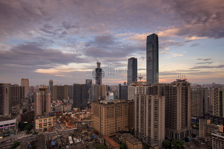 长沙风光晚霞九龙仓图片