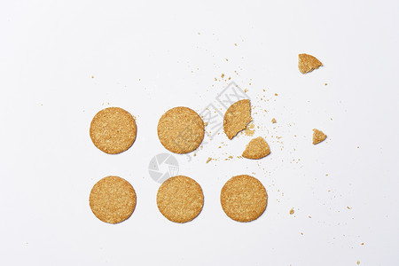 碎片化素材饼干摆放抠图素材背景