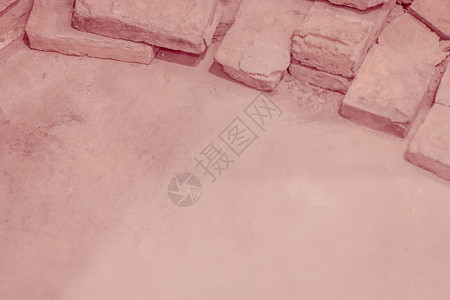 水泥墙角设计感粉色背景素材背景