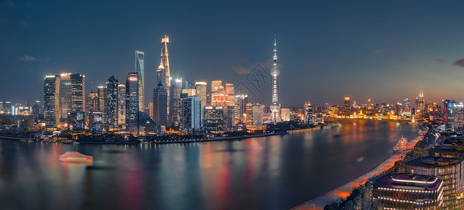 金融城市夜景上海夜景背景