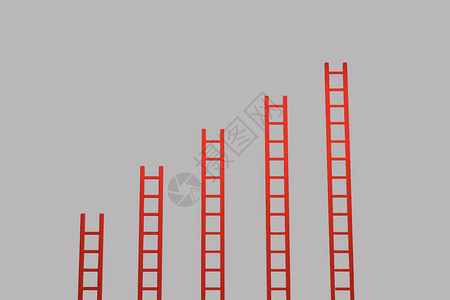 红色金融成功的箭头梯子设计图片