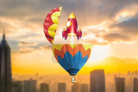 降落伞热气球雄心概念设计图片