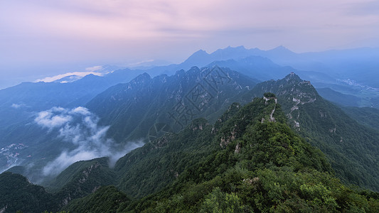 古代战争箭扣长城云海背景