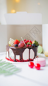 精美食品素材小清新节日庆祝生日蛋糕背景