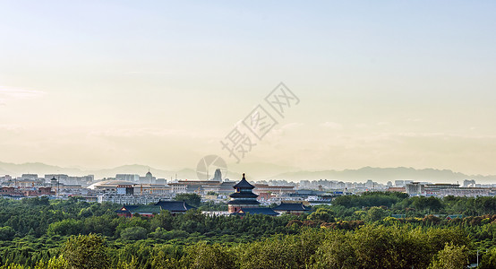 天坛公园旅游天坛夕照背景