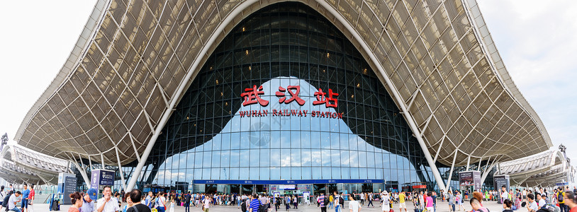 武汉火车站城市建筑武汉站高清图片