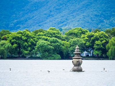 夏天小图杭州西湖景色背景