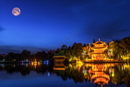 中秋夜空中秋赏月背景