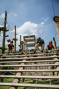 集体活动团队建设野外拓展背景