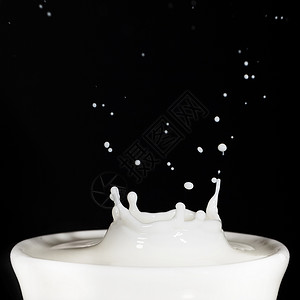 戴皇冠的素材滴落的牛奶背景