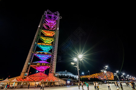 北京奥林匹克公园玲珑塔中国高清图片素材