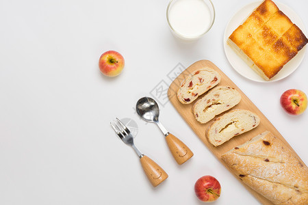 一框苹果素材营养早餐摆盘素材背景