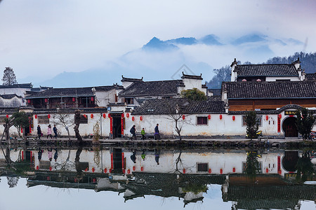 中国村安徽宏村背景