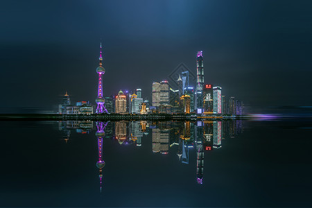 上海外滩陆家嘴夜景图片