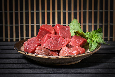 肉牛肉素材生瘦肉高清图片