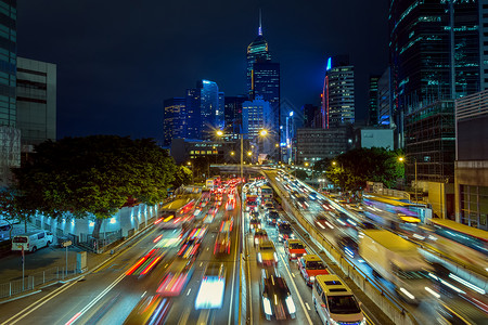 商务车素材香港街头夜景设计图片