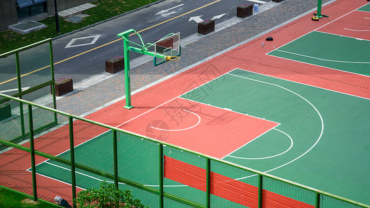 学校篮球篮球场背景