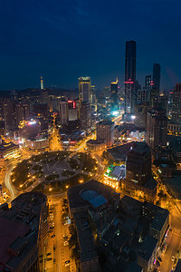 大连中山区夜景大连中山广场背景