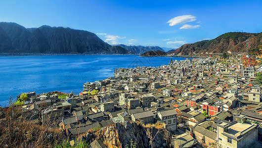 酒店海边素材大理洱海边的双廊镇背景