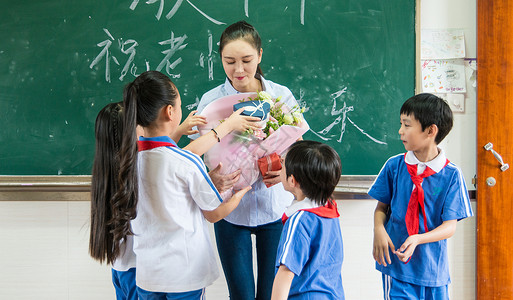 教师节老师与学生背景图片