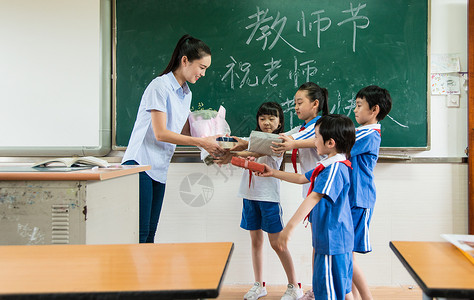 教师节老师与学生图片