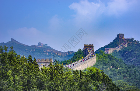 北京八达岭景色长城背景