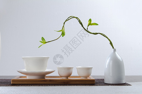 传统的食物白色背景茶杯茶碗背景